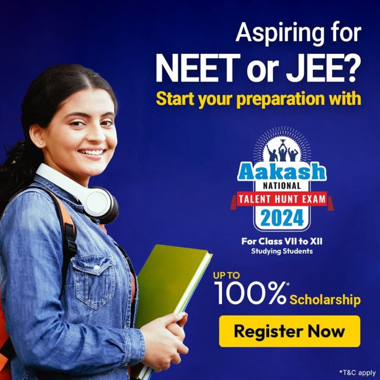 Crack JEE/NEET with Up to 100% Scholarship – Register Now for ₹100!